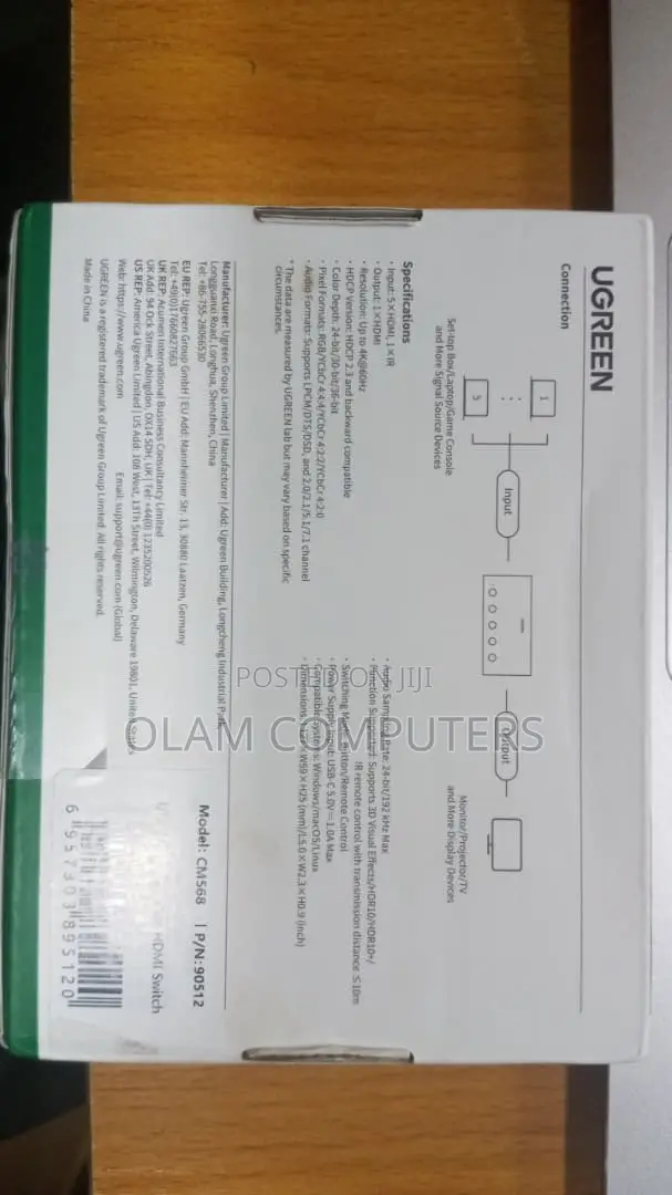 Ugreen Hdmi Switch 5 in 1 Out