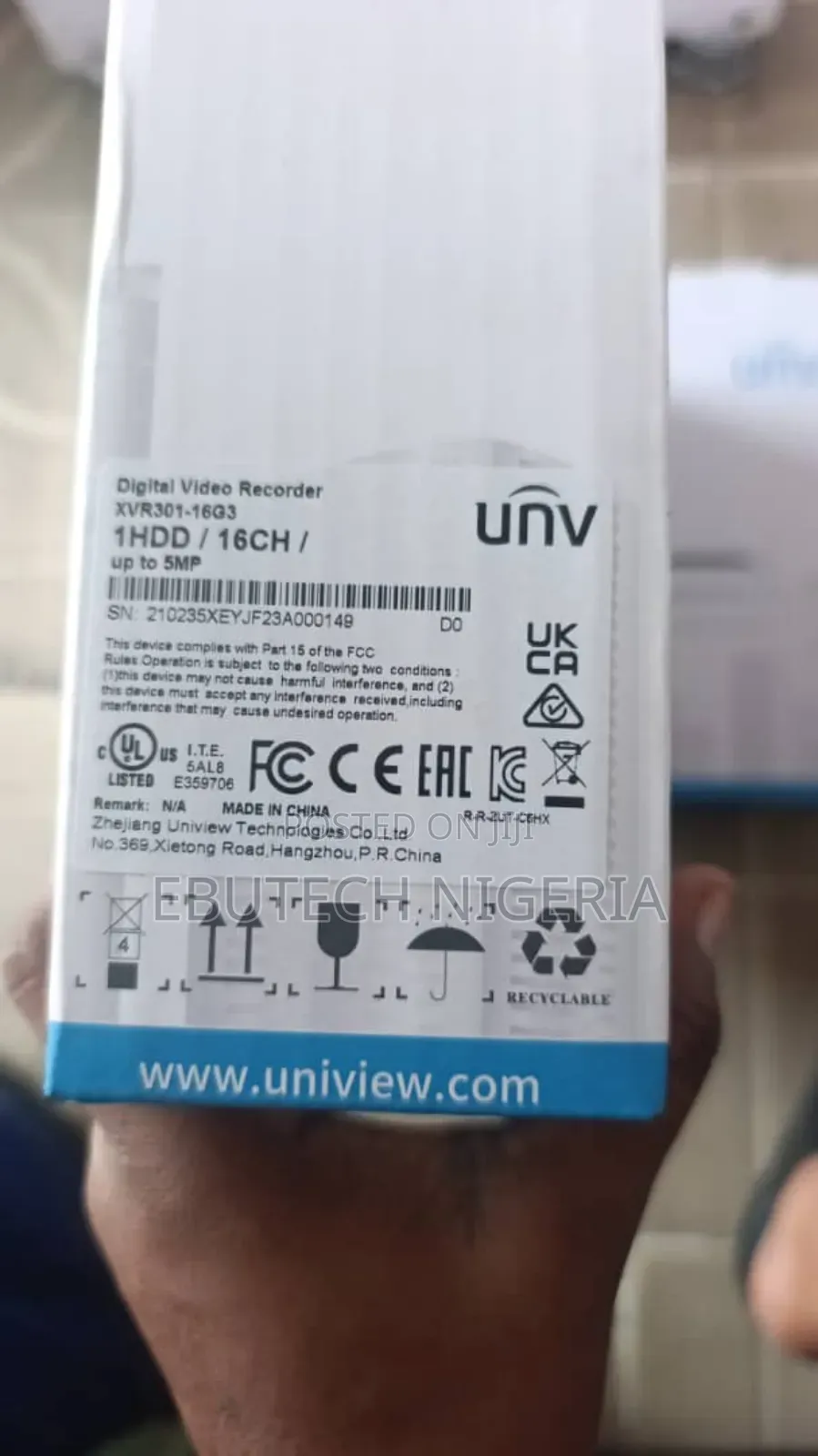 Uniview Xvr301-16g3 1hdd 16-Ch Coaxial Audio Digital Video Recorder5mp