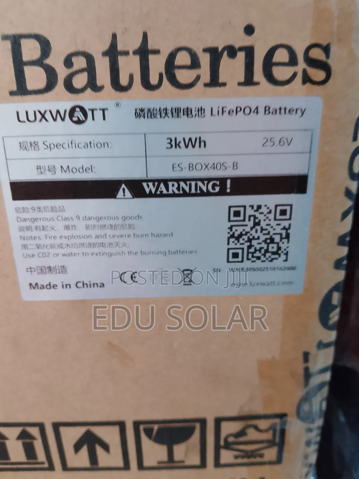 Solar Lithium Battery  3khw