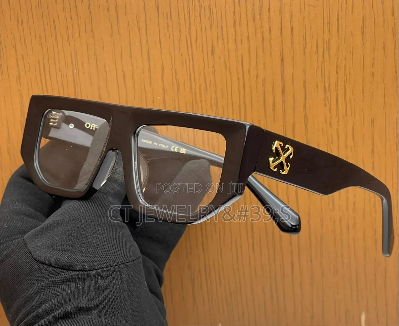 Off-white C/O Virgil Abloh Unisex In Black With Gold Tone Hardware.