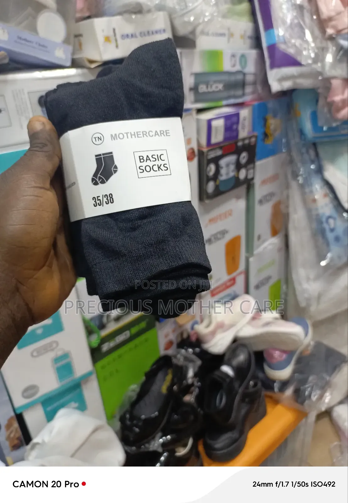 Quality Mother Care Children Cotton School Sock White and Black 5 in 1