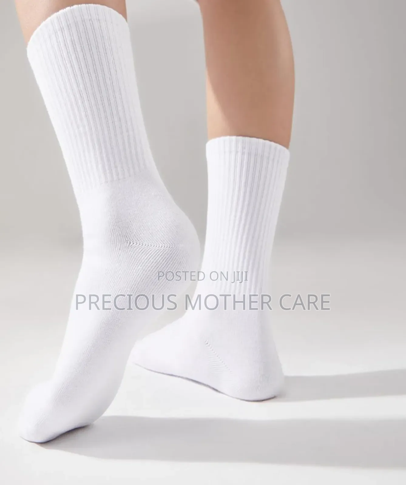 Quality Mother Care Children Cotton School Sock White and Black 5 in 1