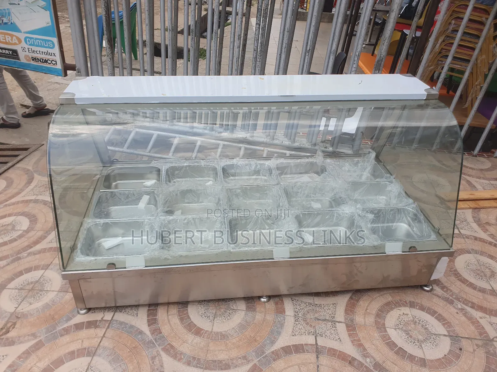 15bowl Food Warmer/Bain Marie Curved Glass