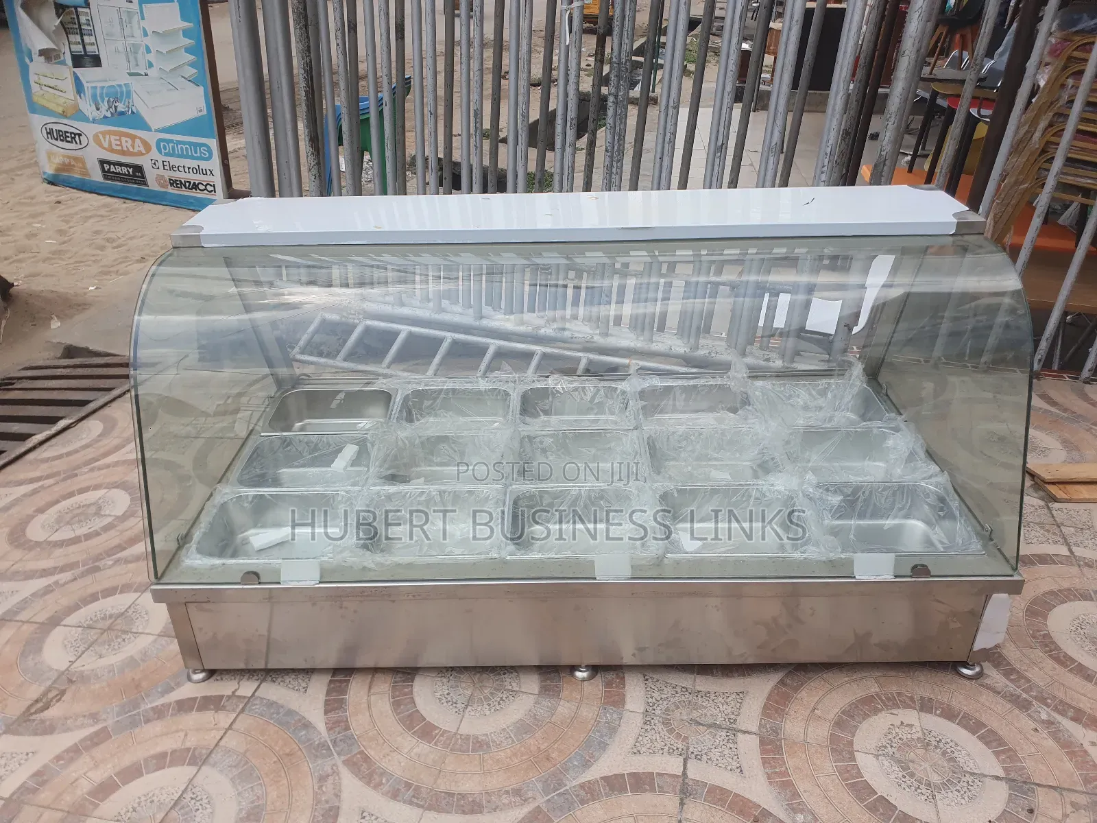 15bowl Food Warmer/Bain Marie Curved Glass