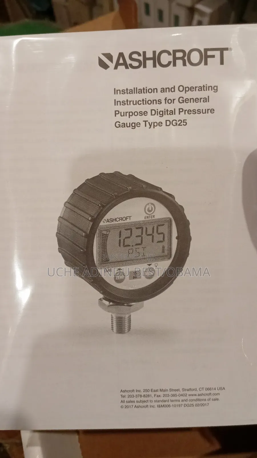 Ashcroft Digital Pressure Gauge 0-25,000psi Original