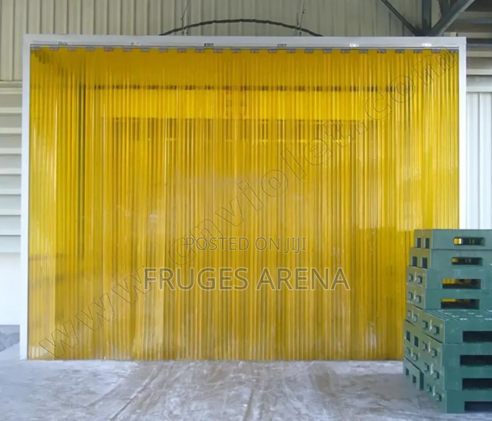 2mm X 200mm X 50m Yellow Ribbed PVC Strip Curtain – Coldroom Storage