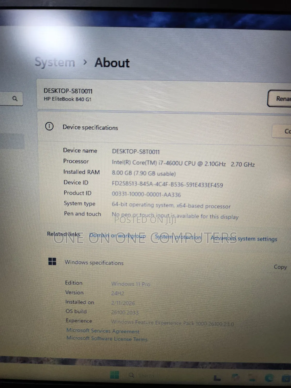 Laptop HP EliteBook 840 G1 8GB Intel Core I7 HDD+SSD 500GB