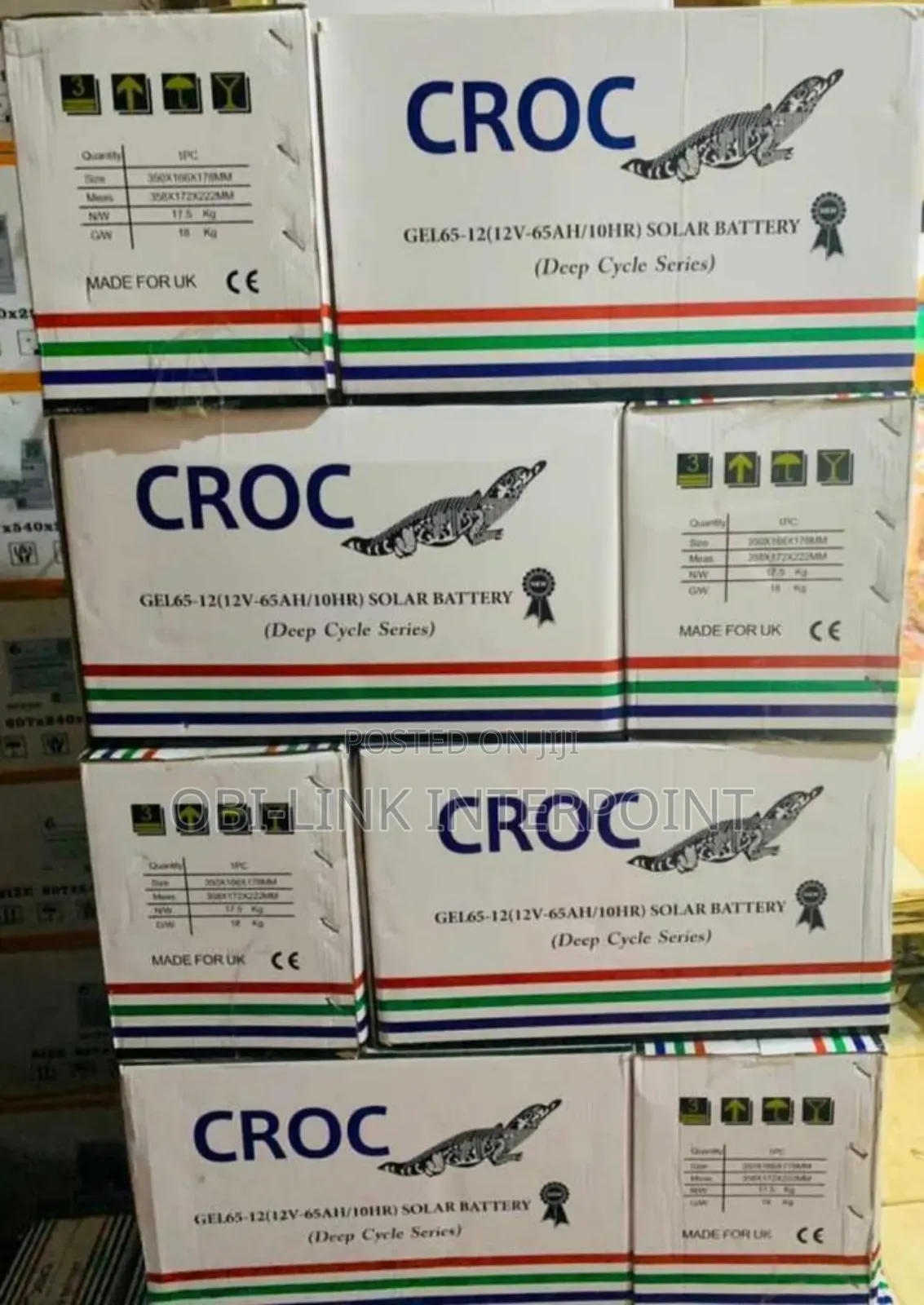 65ah Croc Solar Battery