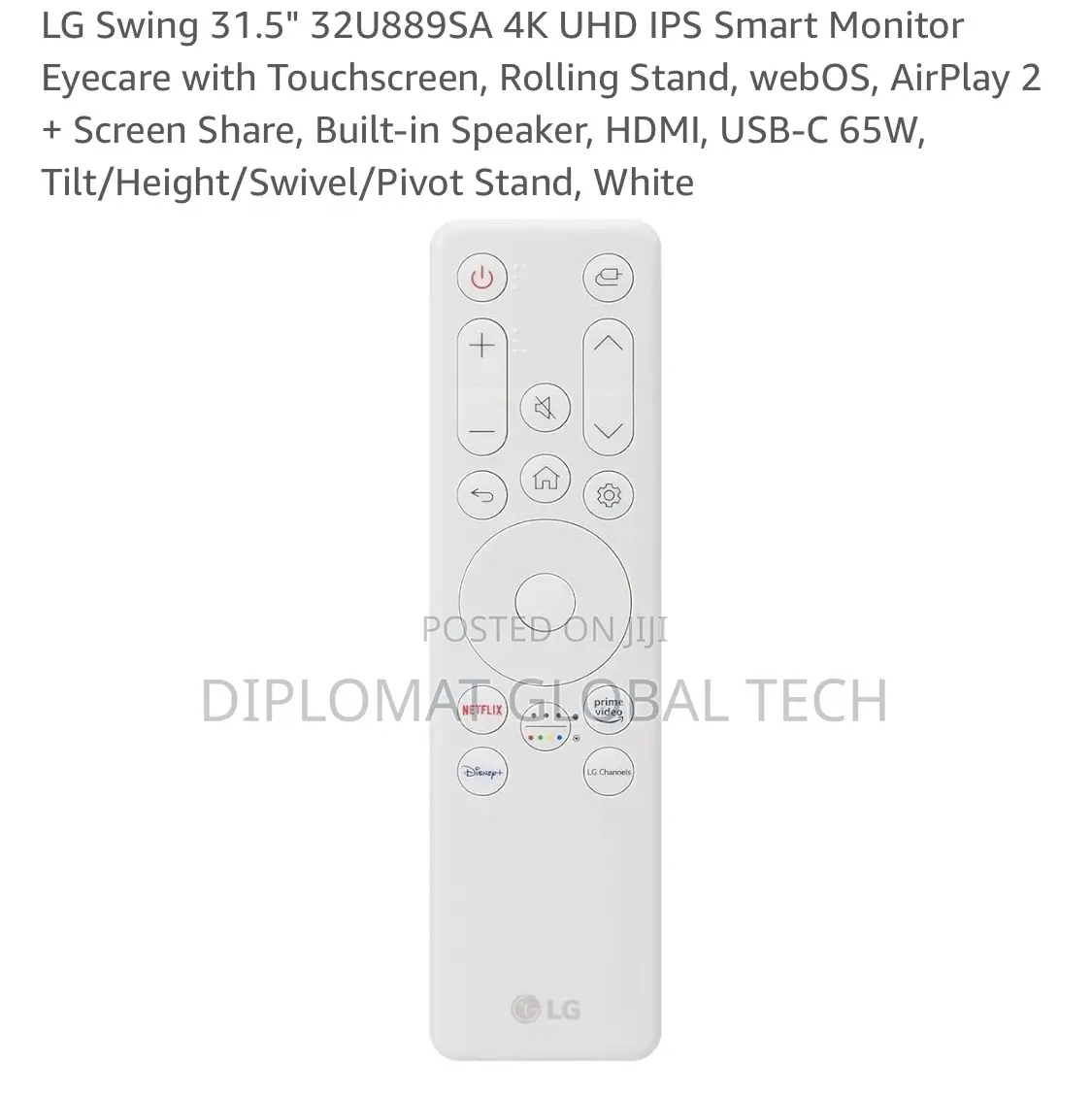 Lg Swing 31.5" 32u889sa Uhd Ips Smart Monitor With Touchscreen,