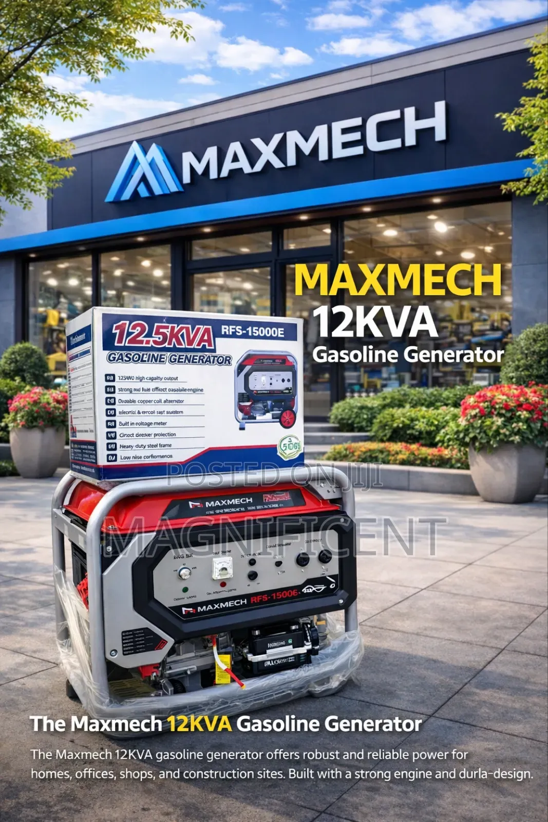 Original 12 Kva Maxmech Generator 100% Copper Coil