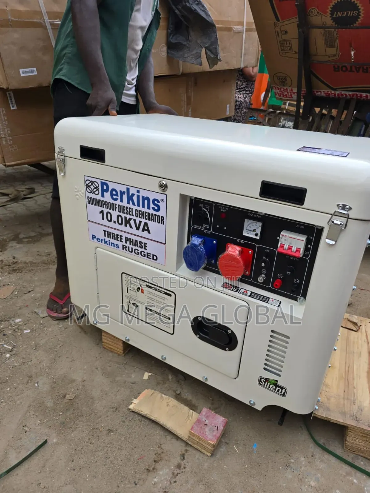 10kva Perkins Three Phase Diesel Soundproof Generator 100%Copper Coil