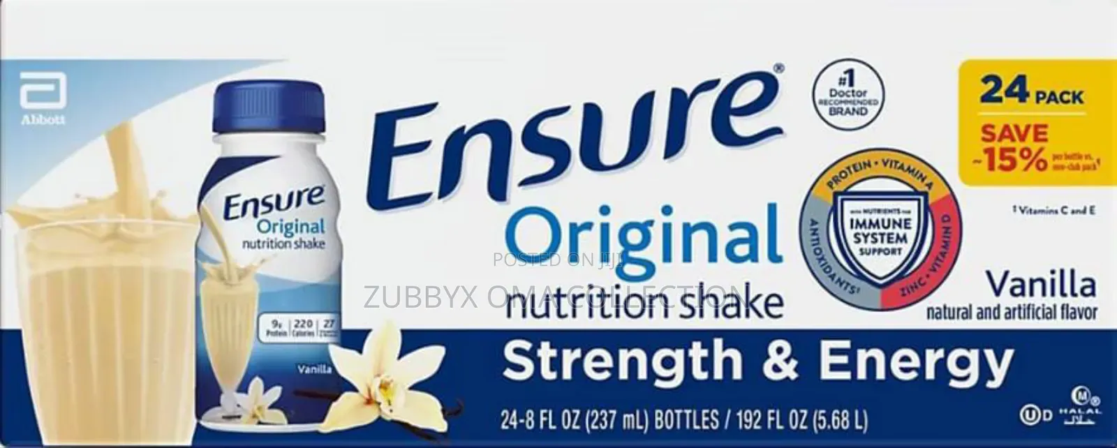 Ensure Original Healthy Nutrition Shake 8 Fl Oz/ 24 Bottles