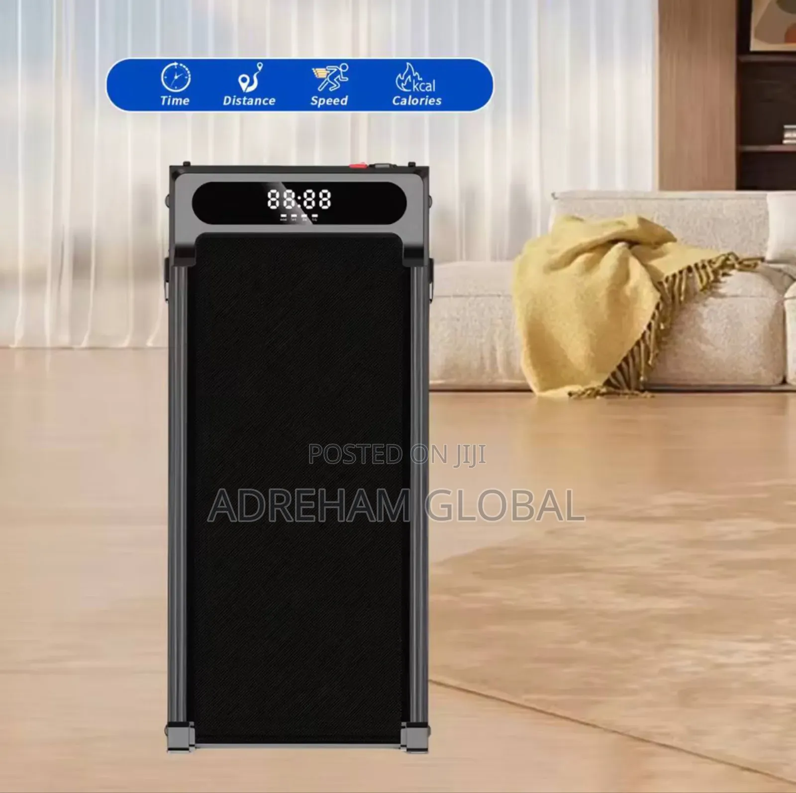 Portable Fitness Smart Walking Pad Treadmill Led Display Incline