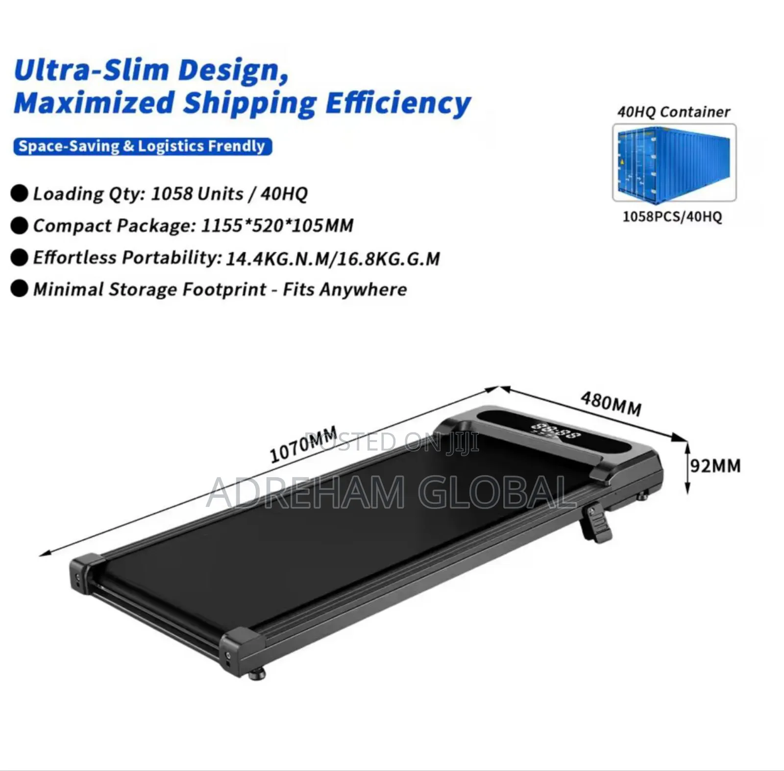 Portable Fitness Smart Walking Pad Treadmill Led Display Incline