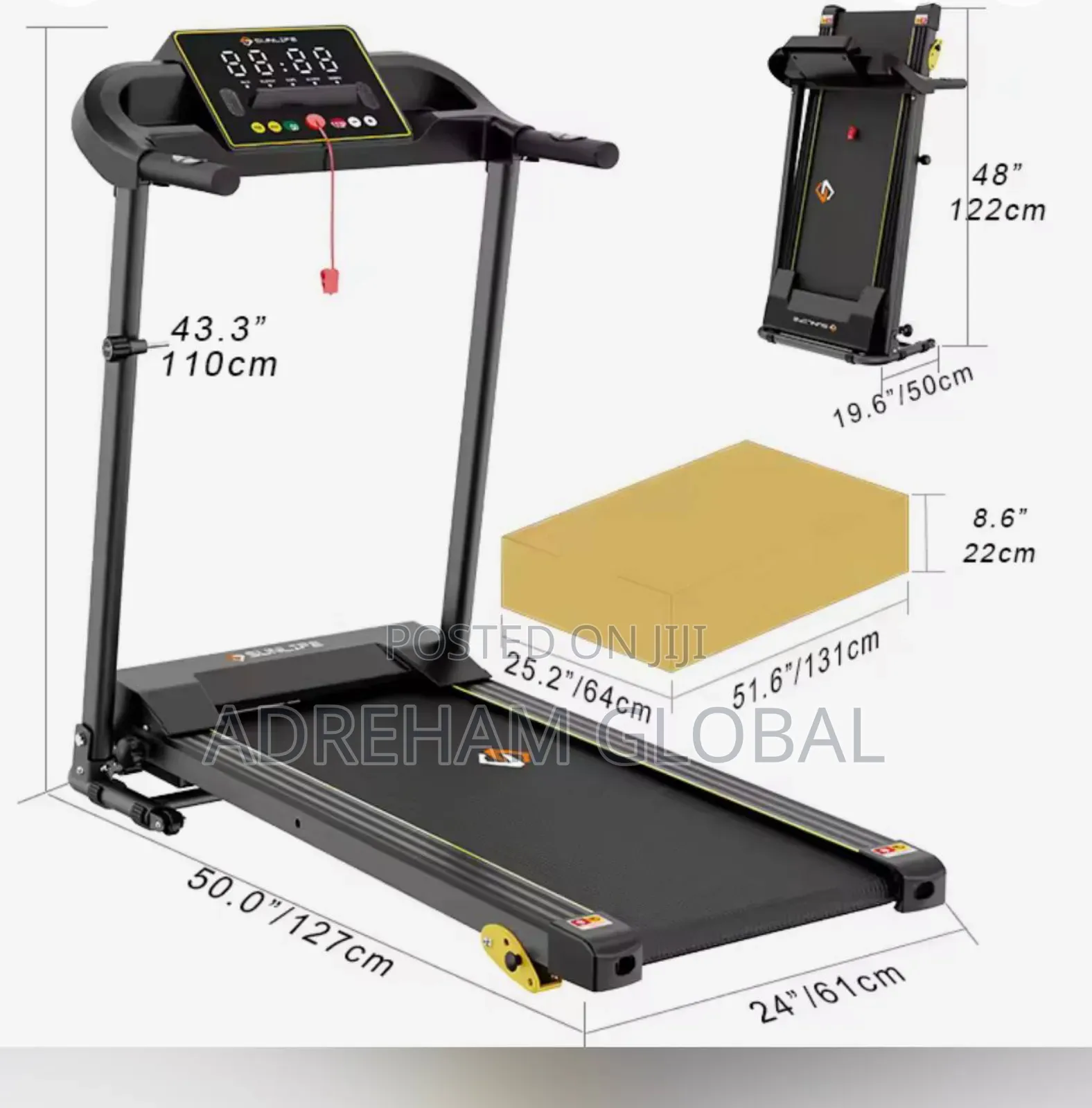 High Quality Gym Treadmill Machine Lcdscreen Mechanical Driving Pad