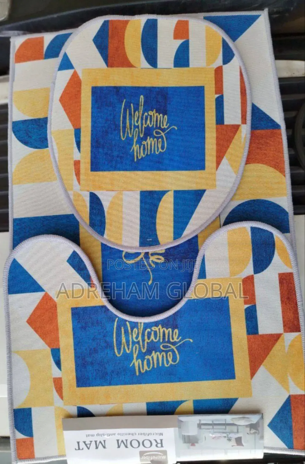 3in1 Toilet Mat Multi Colour