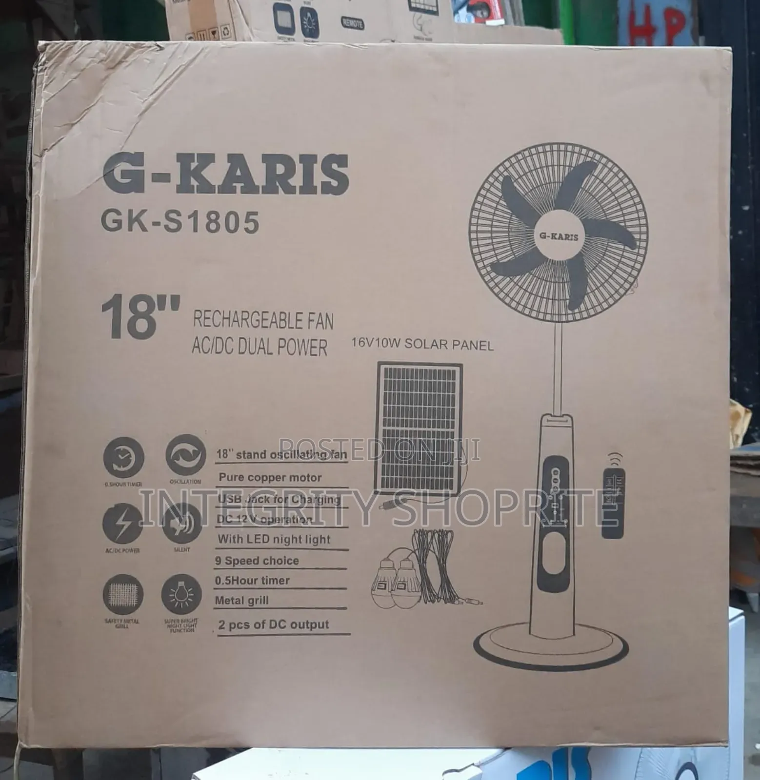 Rechargeable G-Karis 18inch Fan