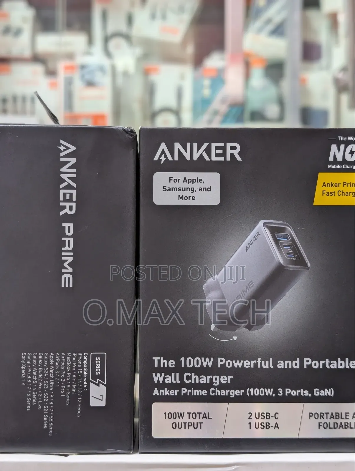 Anker Prime Charger 100w, 3 Ports, Gan
