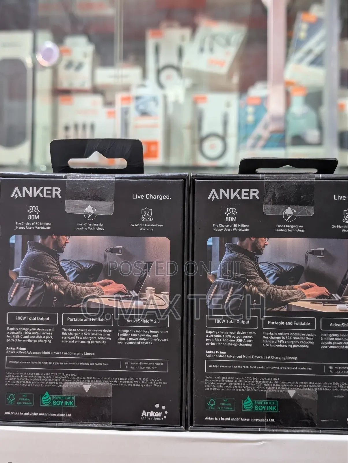 Anker Prime Charger 100w, 3 Ports, Gan