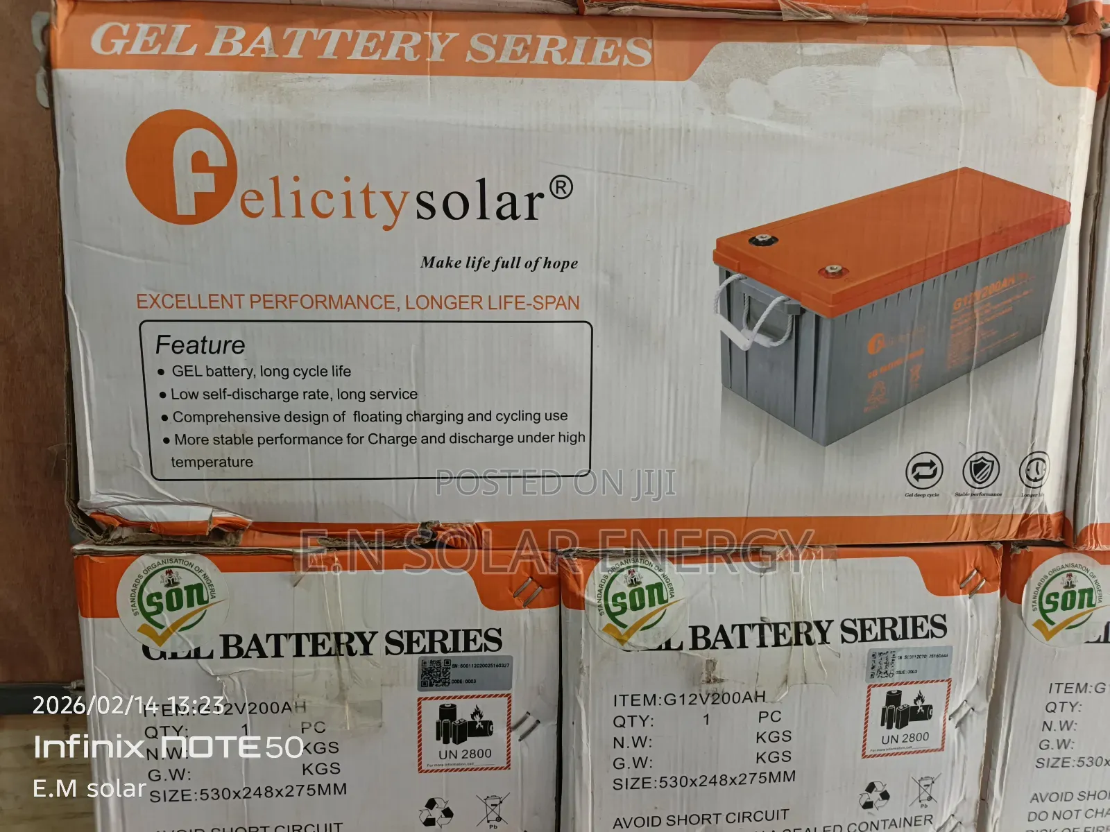 200ah/12v Felicity Dry Cell Battery