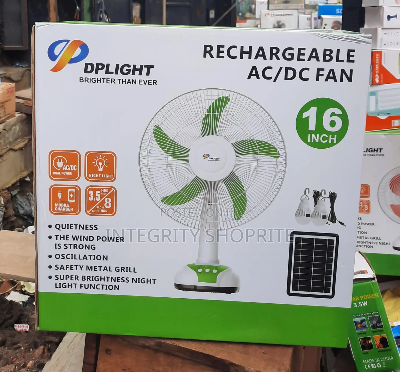 16inch Dplight Rechargeable Fan