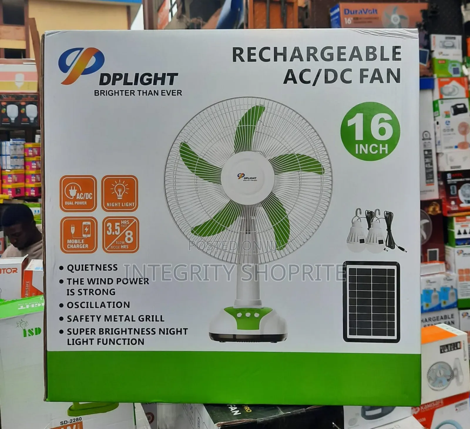 16inch Dplight Rechargeable Fan