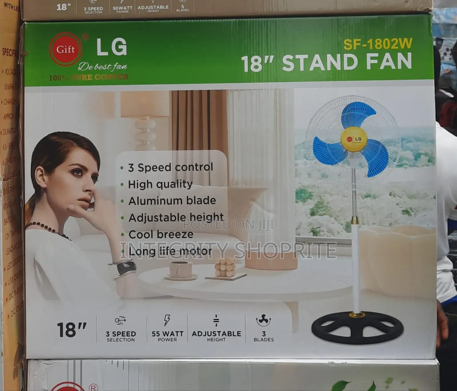 Aluminium Blade 18inch Lg Stand Fan