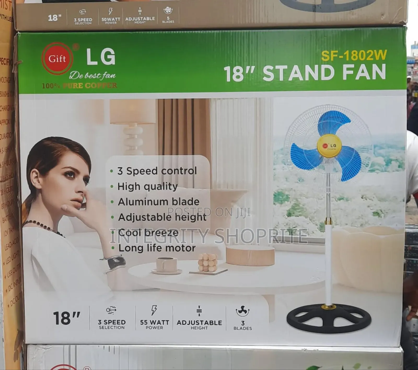 Aluminium Blade 18inch Lg Stand Fan