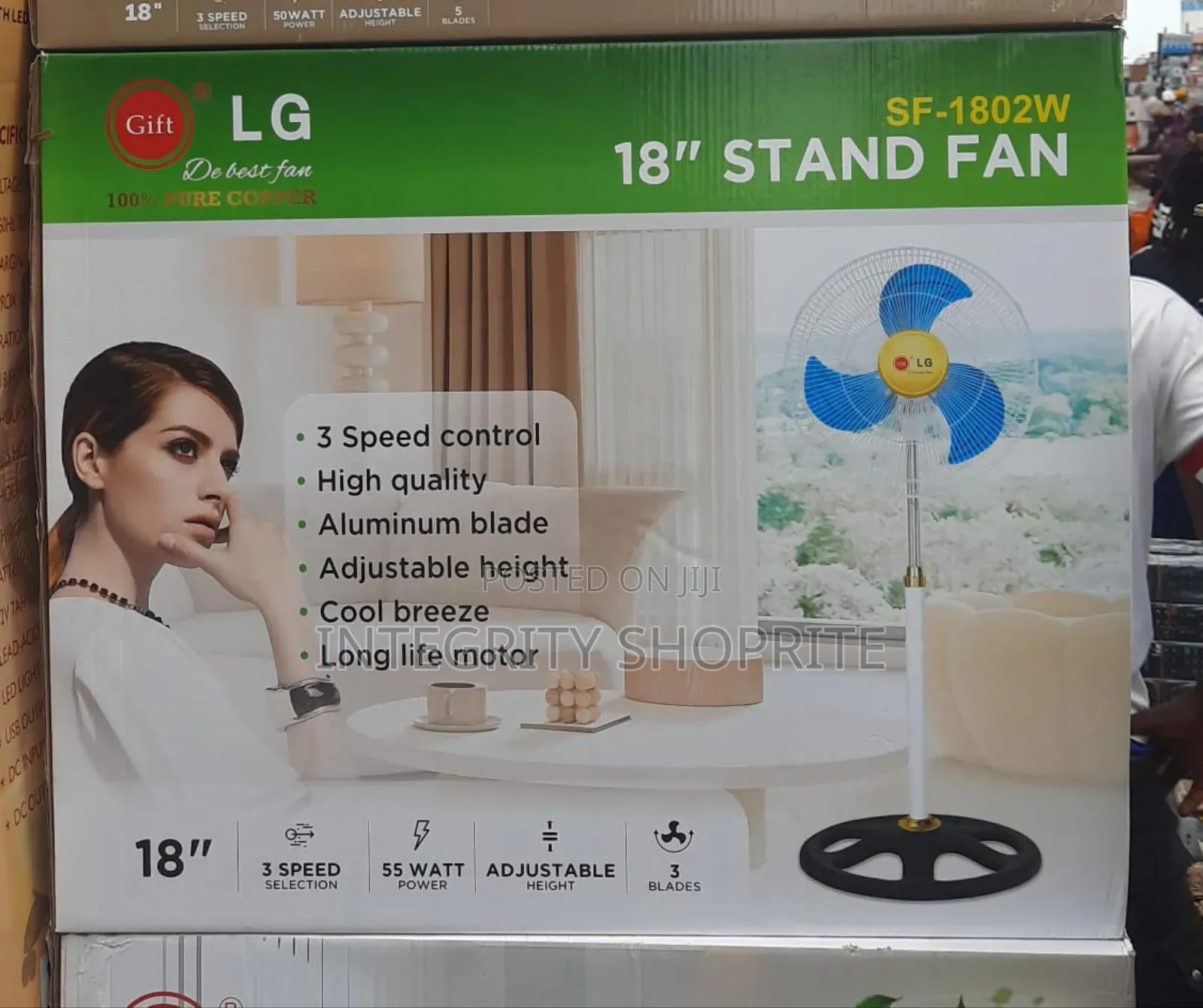 Aluminium Blade 18inch Lg Stand Fan