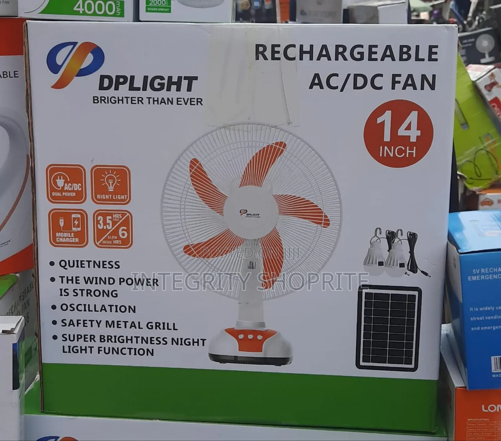 14inch Dplight Rechargeable Fan