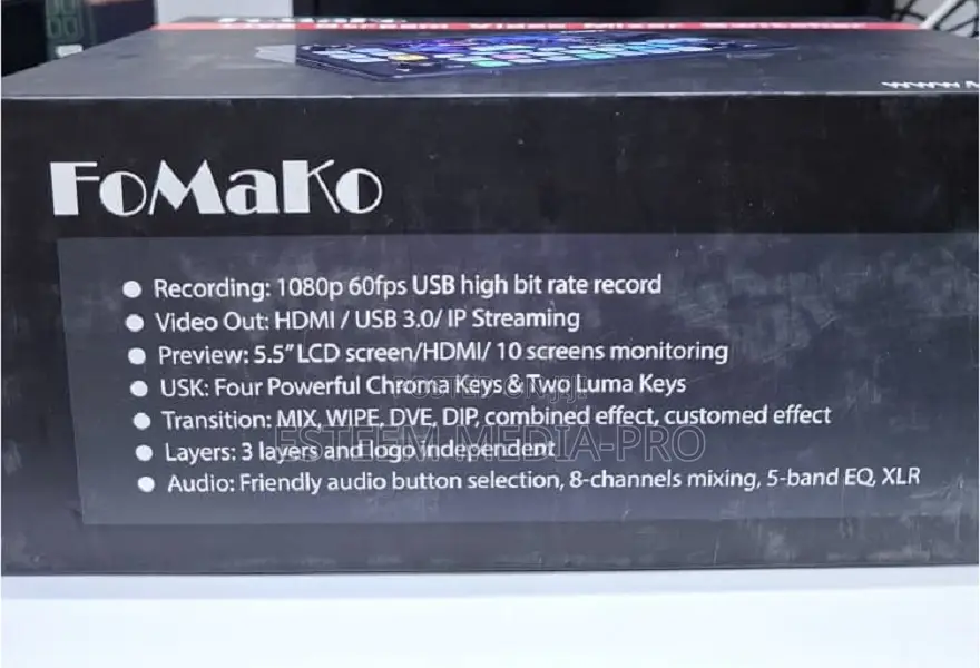 Fomako (Kc601 Pro Black) Video Mixer Switcher