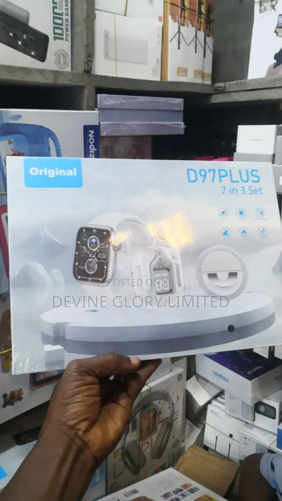 D97 Plus 7-in-3 Smartwatch Set With Earbuds