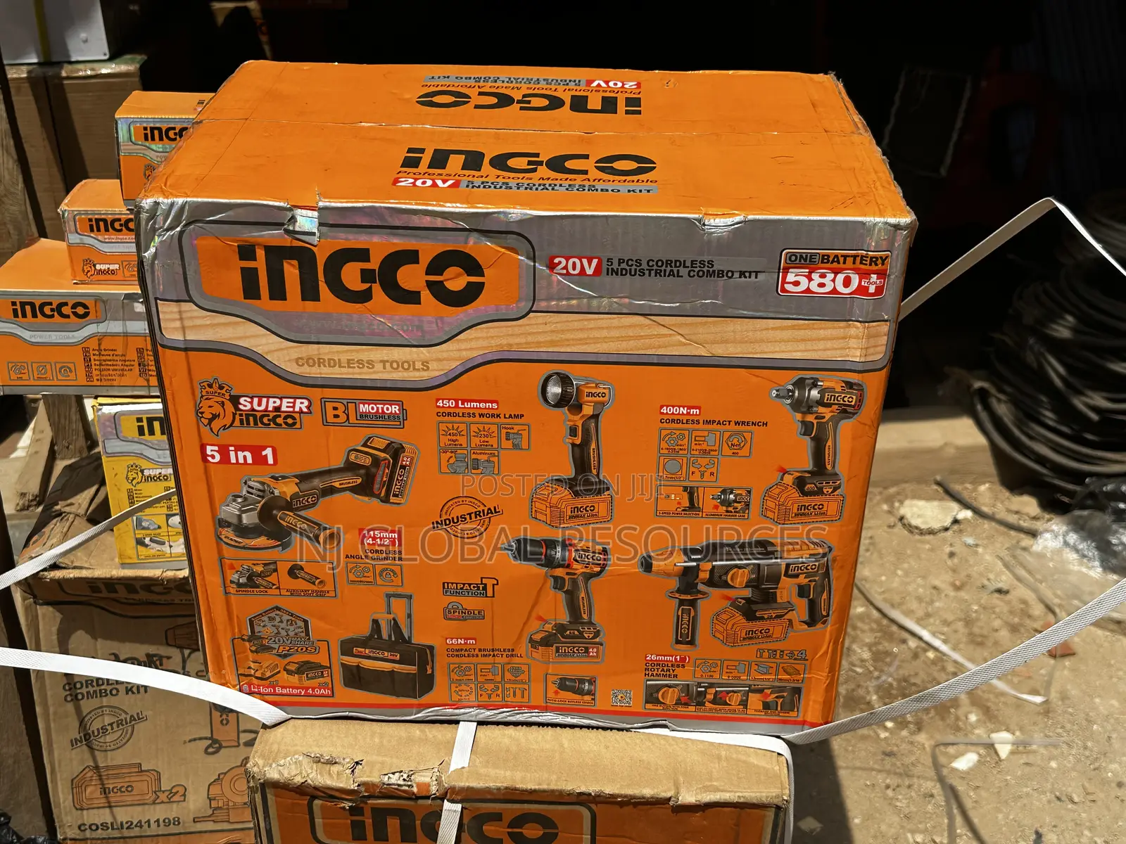 5in1 Ingco Industrial Combo Kit 5pcs