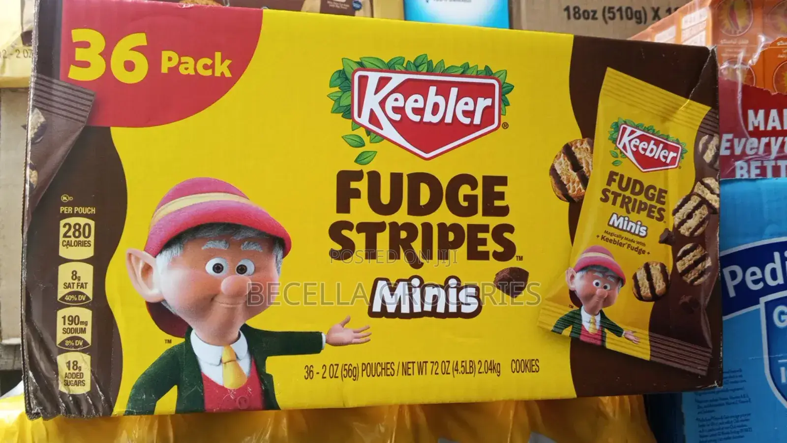 Keebler Fudges Stripes Minis Cookies 36 Pouches ×56g
