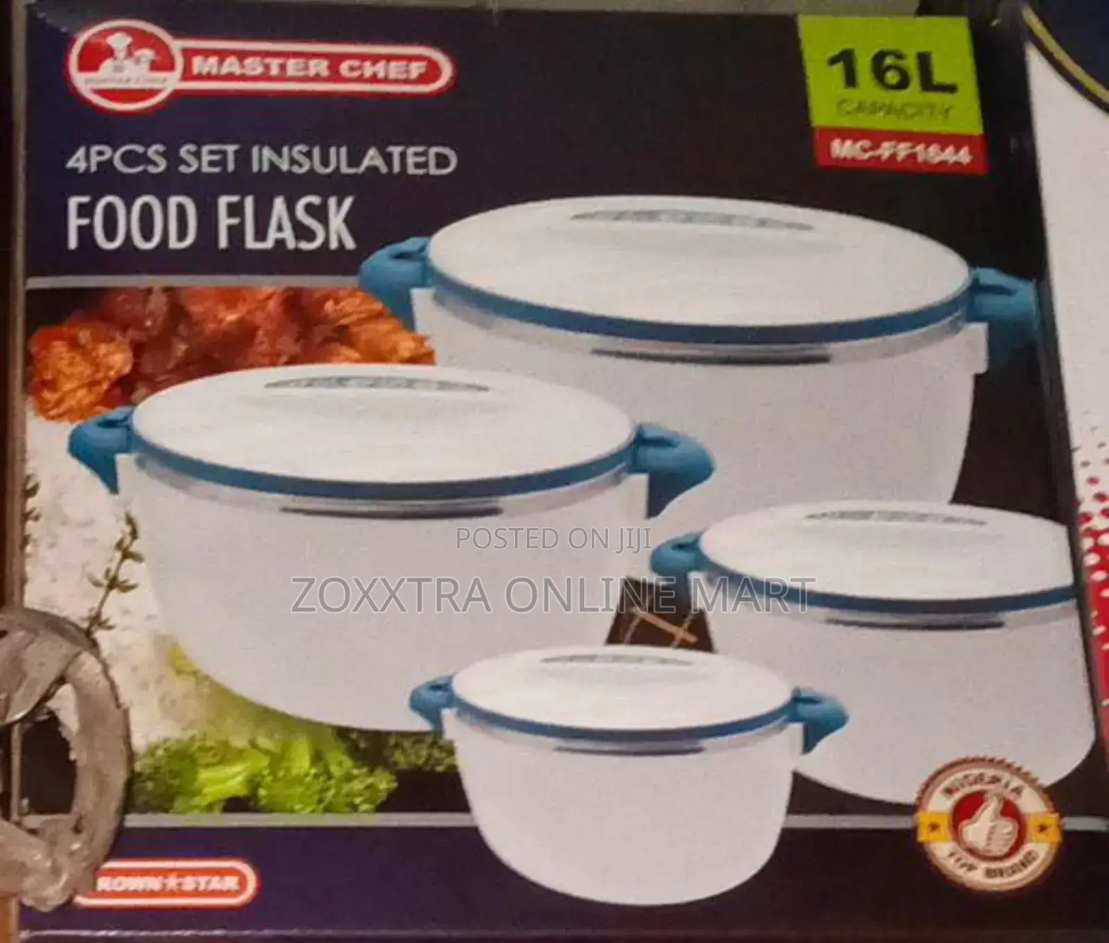 Master Chef 4pcs Set Insulated Food Flask