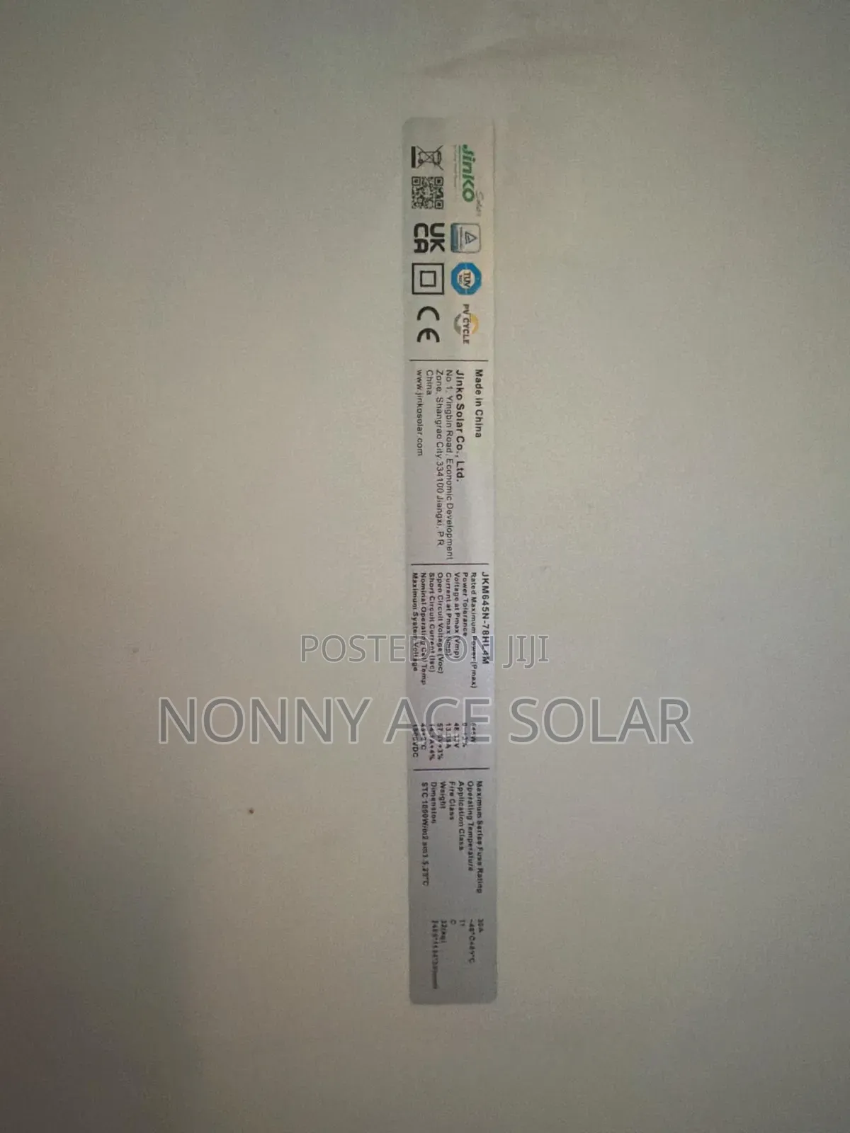 Jinko 635 Watts Half Cut Solar Panel 132 Cells 20 Busbar