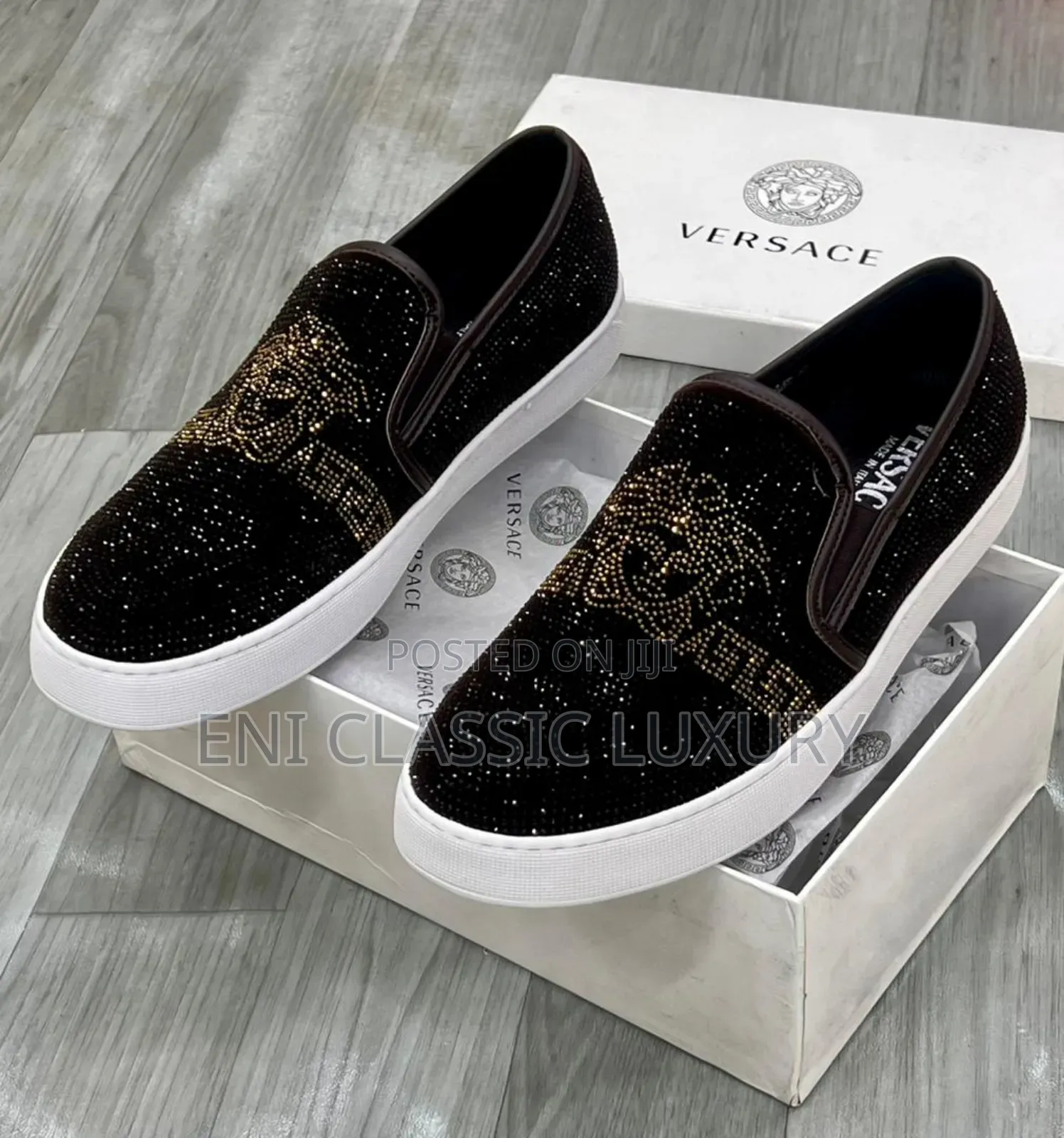 Best Quality Luxury Men's Shoes Collection Versace Well Banded Package