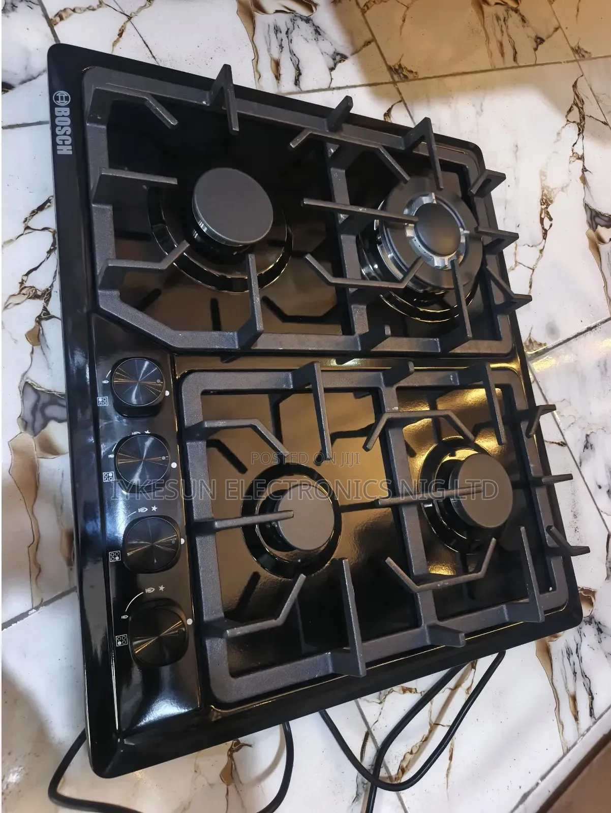Original Quality Bosch Inbuilt Luxury 4 Burners Black Stainless Cooker