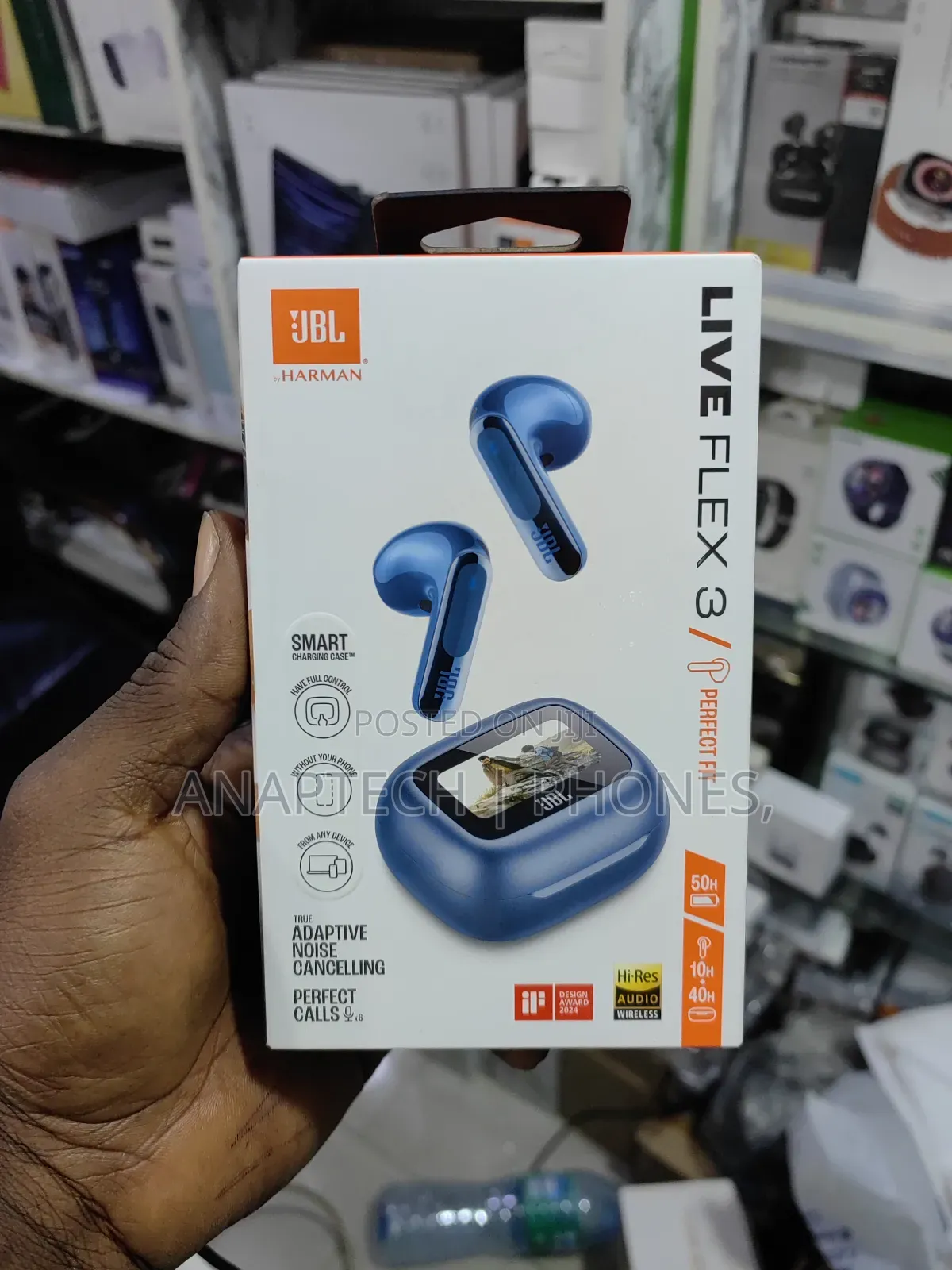 JBL Live Flex 3 Perfect Fit Adaptive Noise Canceling Perfect Calls 50h