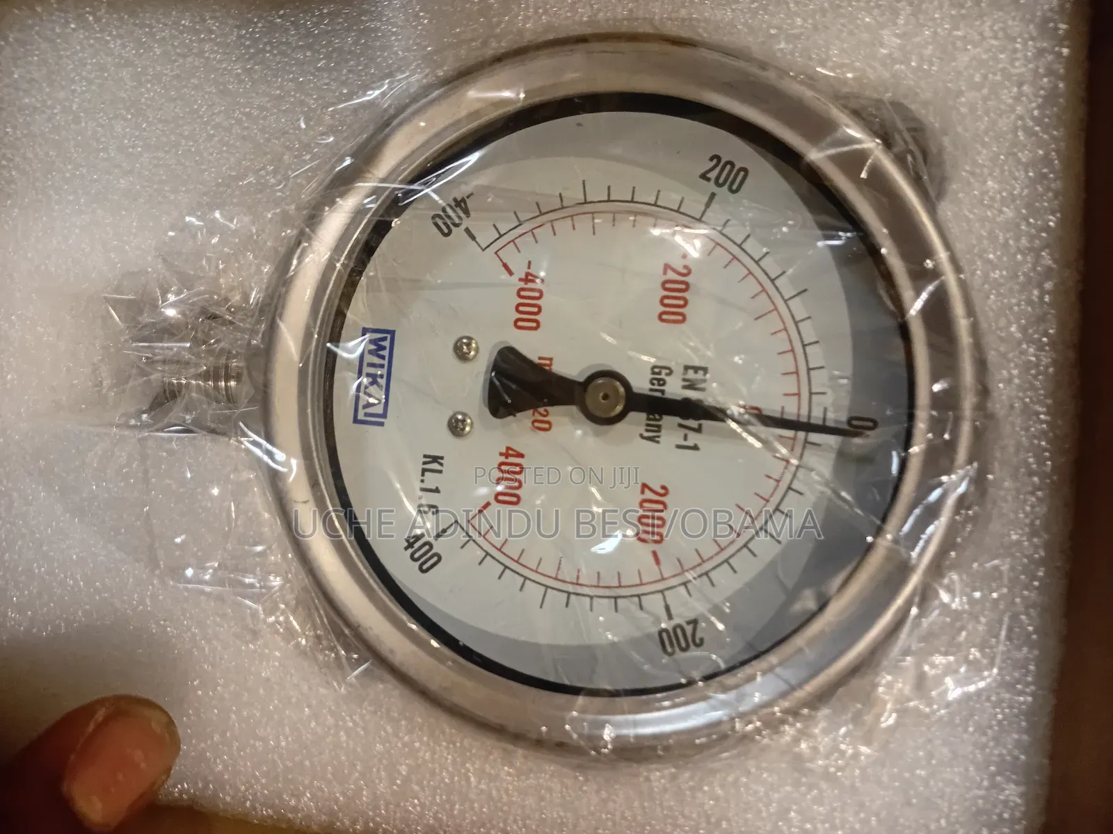 Wika Pressure Gauge -400+400mbar 4inches