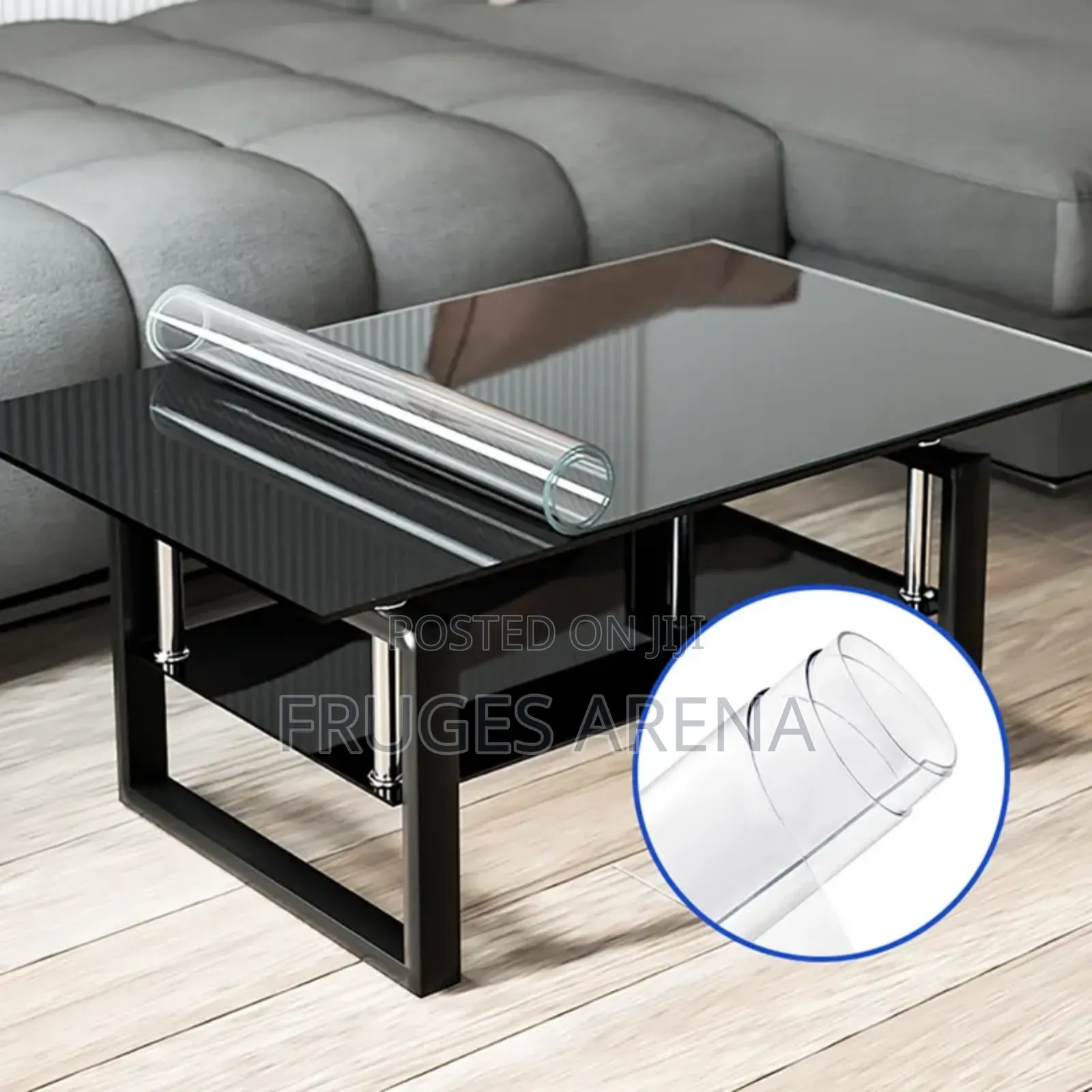2mm Extra Long PVC Table Protector 1000x2000mm – Crystal Clear Dop
