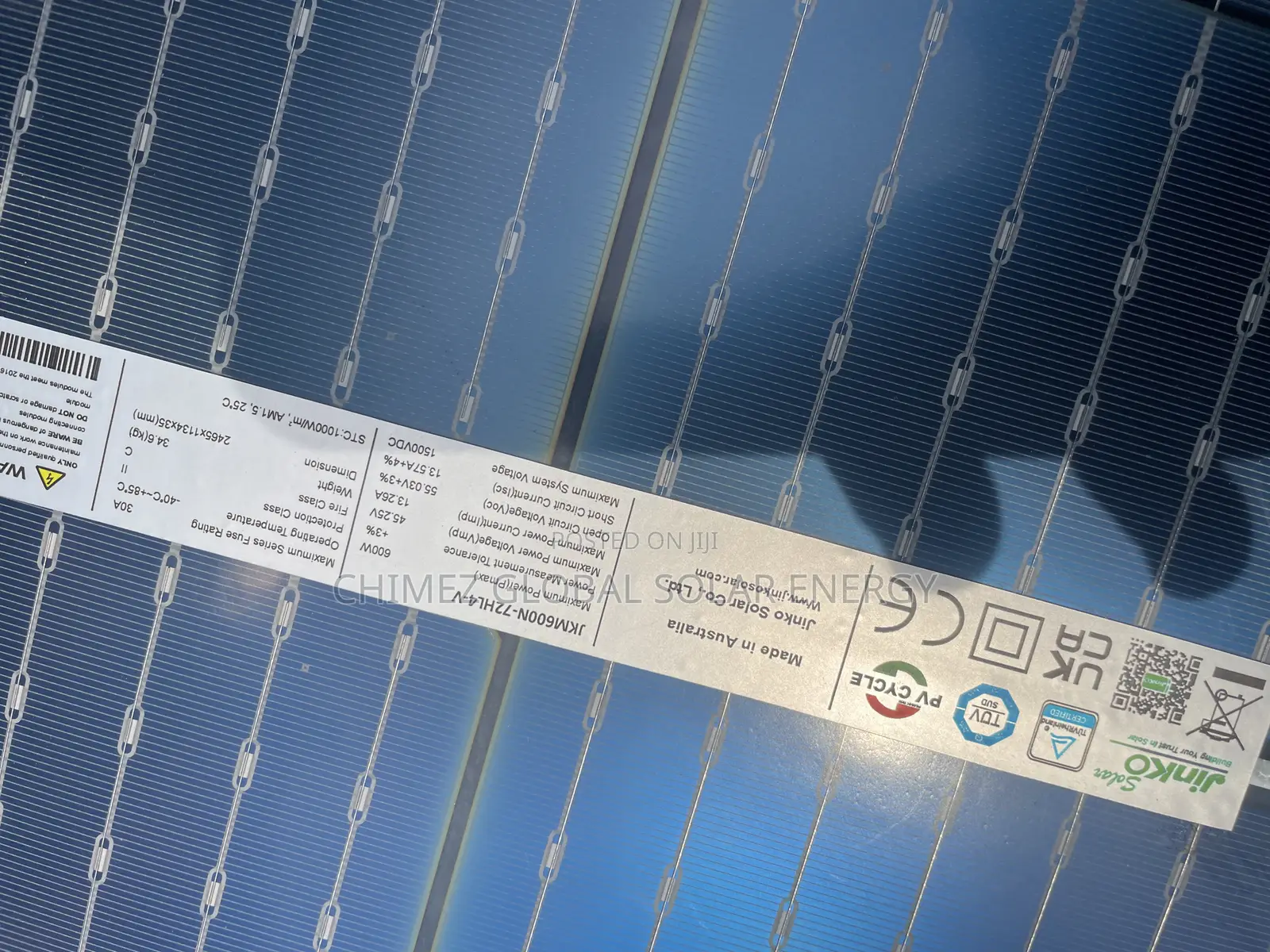Bi-Facial 600 Watts Jinko Solar