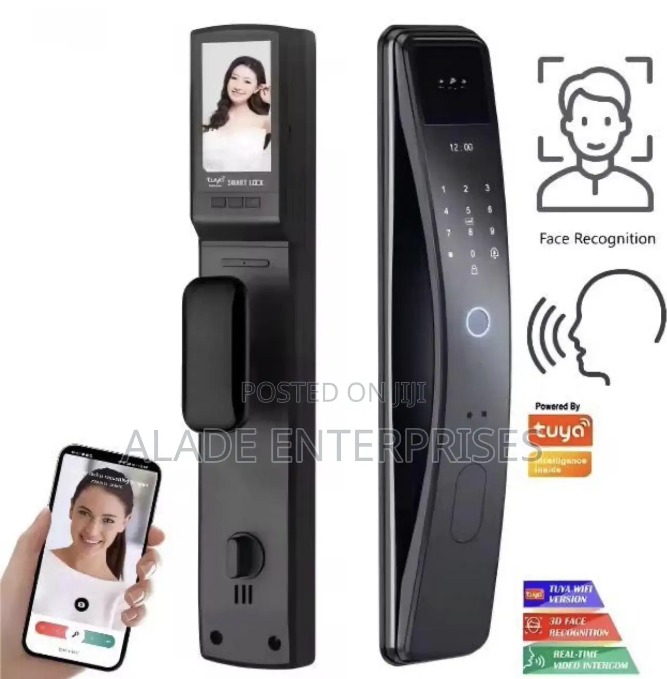 Tuya Digital Smart Key Biometric Fingerprint Intercom Smart Door Lock