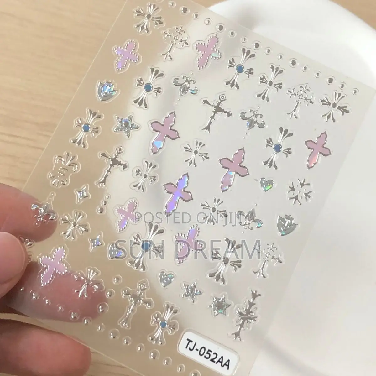 Y2k Cross Nail Designe Nail Art Sticker Cross Stickers