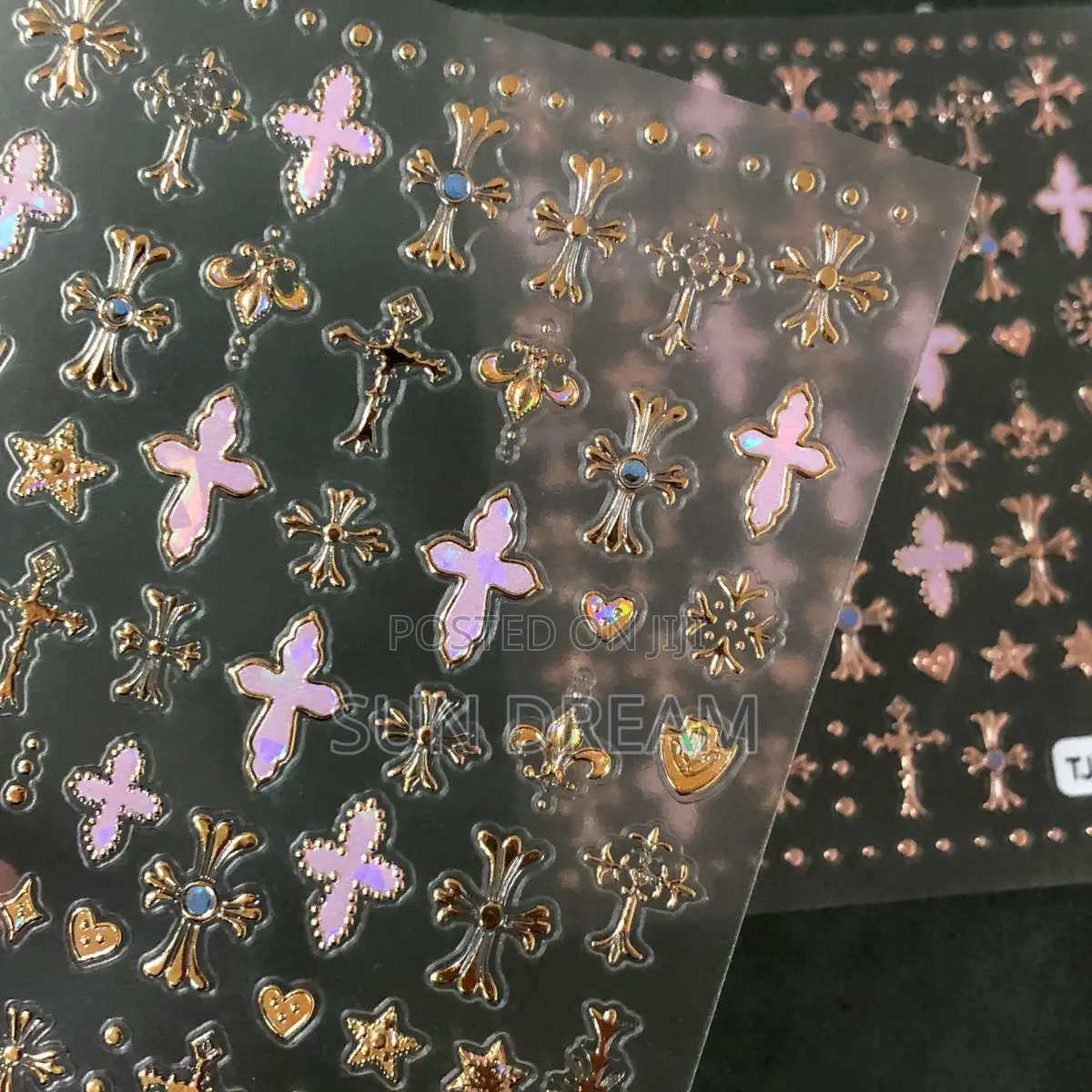 Y2k Cross Nail Designe Nail Art Sticker Cross Stickers