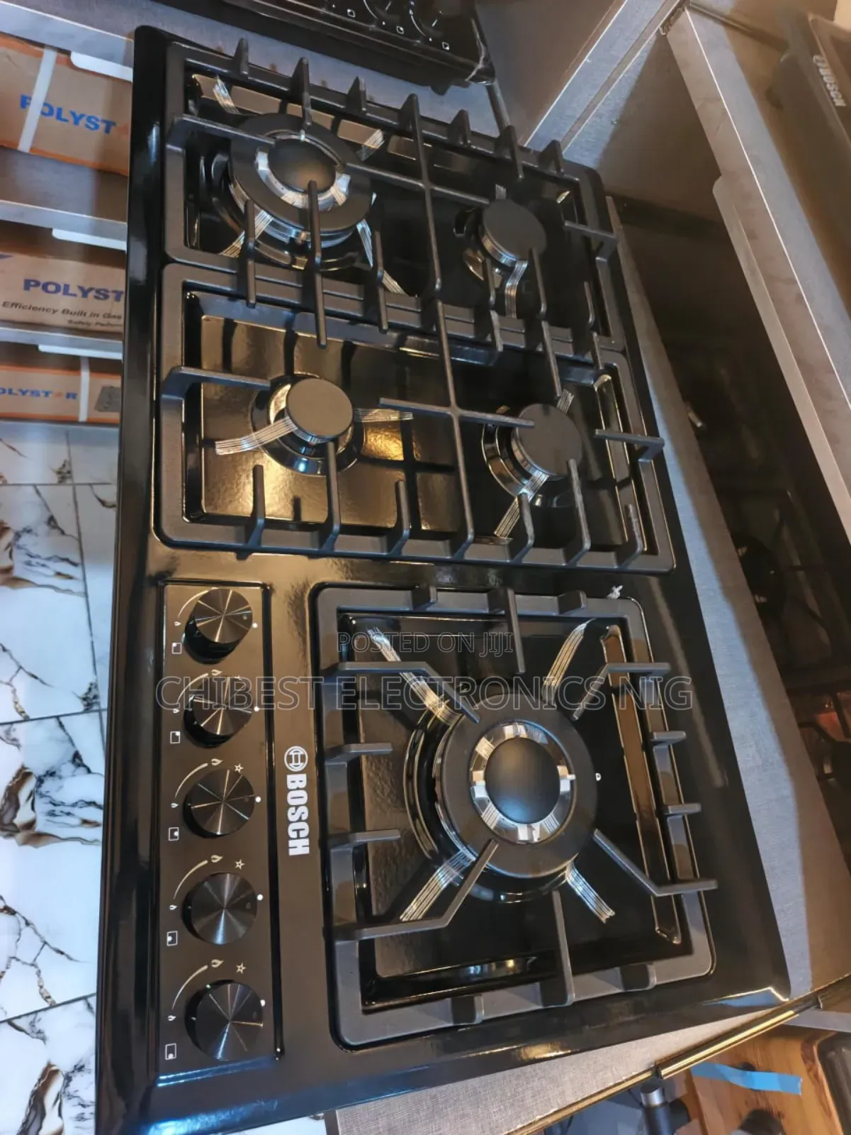 Quality Bosch Built-in Luxury 2 Big Burners 3 Medium Burners Copper