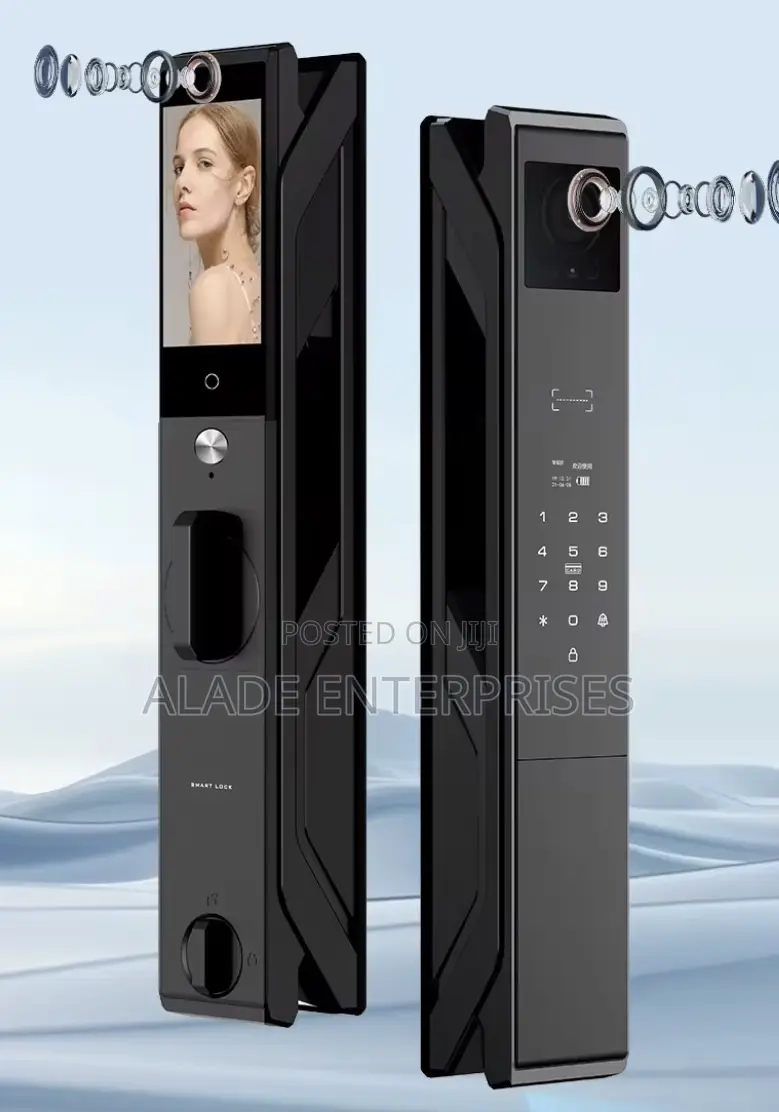 Luxury Smart Lock Triple Camera Palm/Fingerprint/Face Smart Key