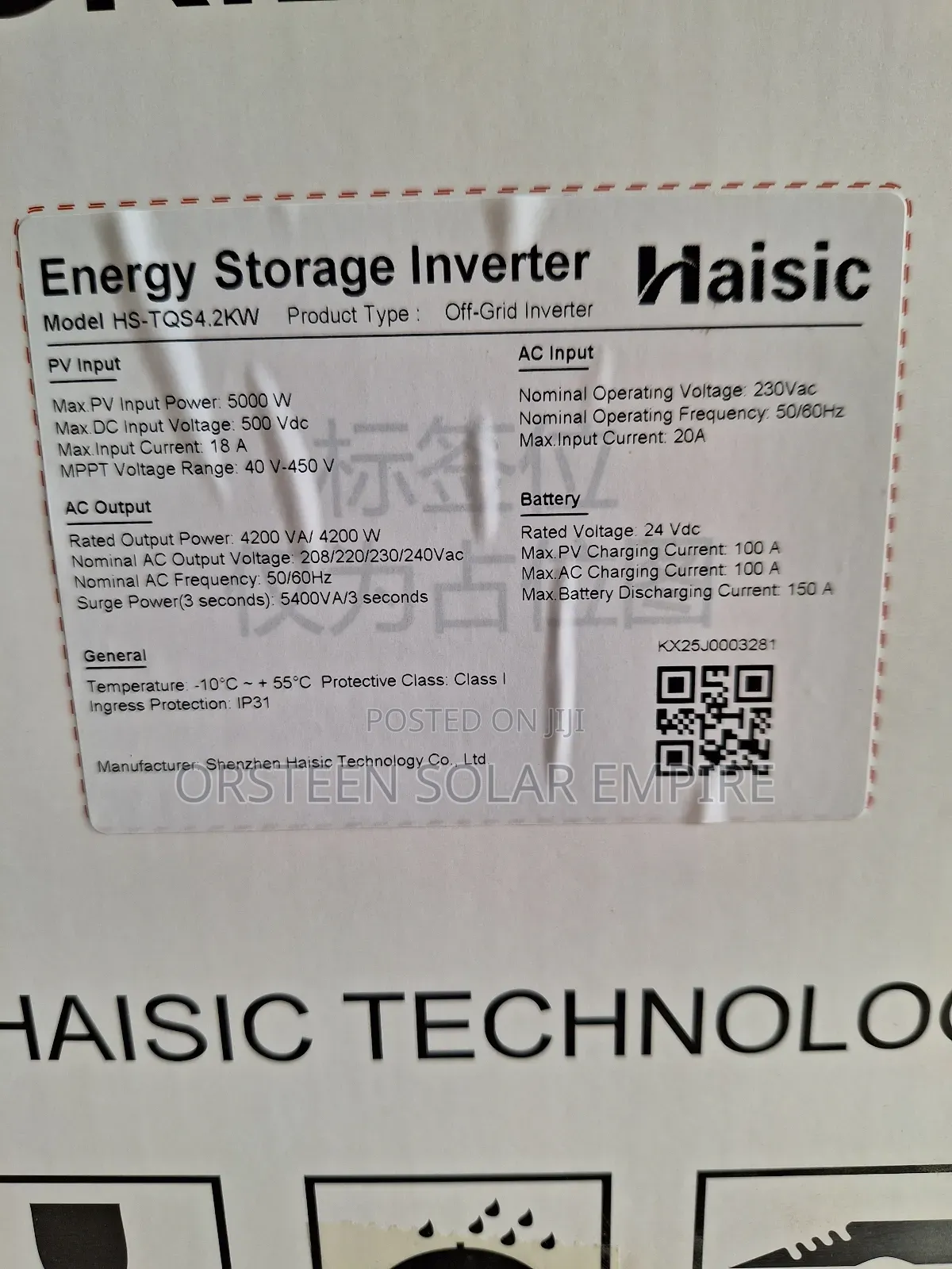 Haisic 4.2 Kva Hybrid Inverter