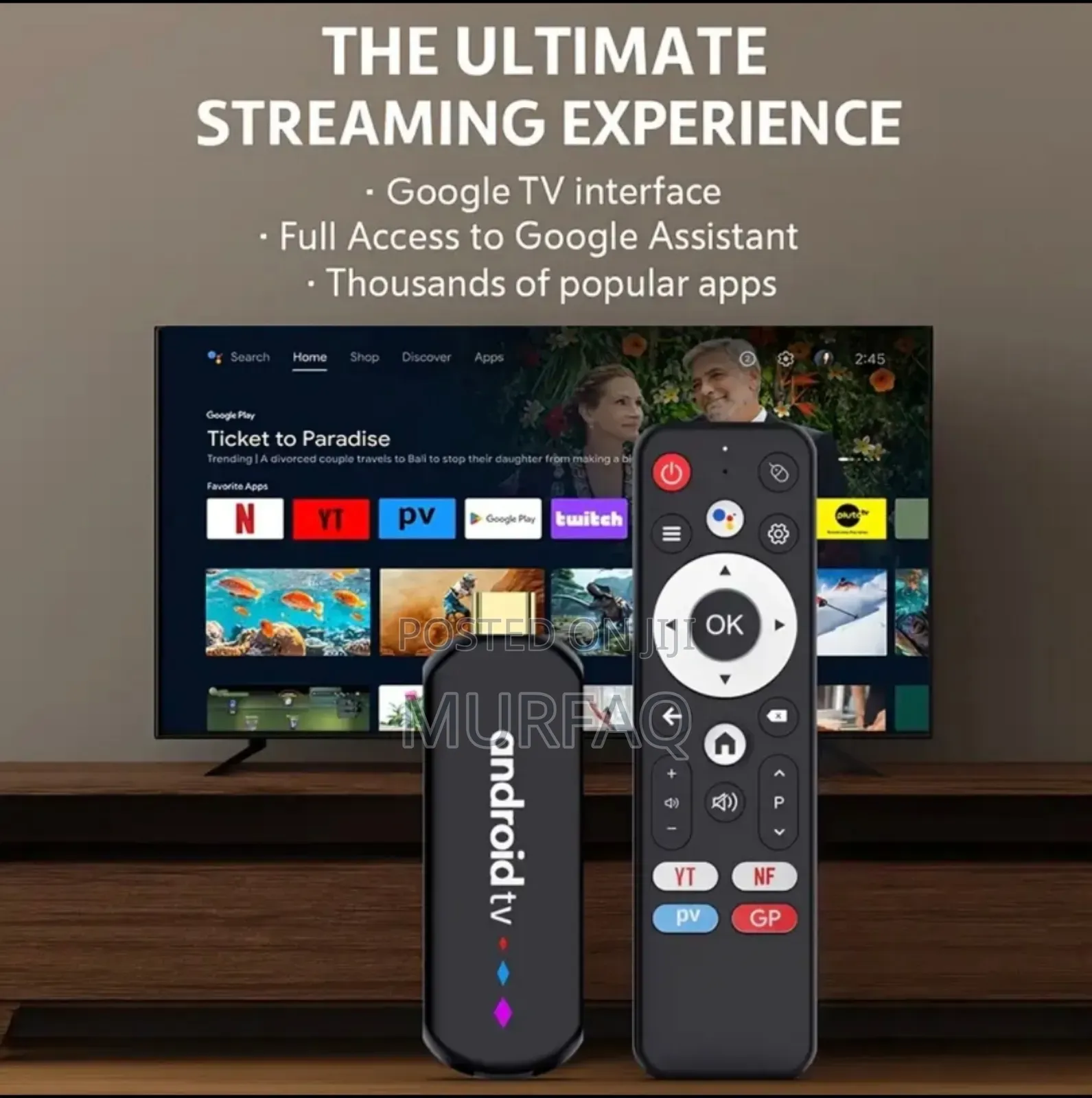 H96 Max Tv Stick 2gb 16gb Android 14 Tv Box Voice Asst. Bt Remote