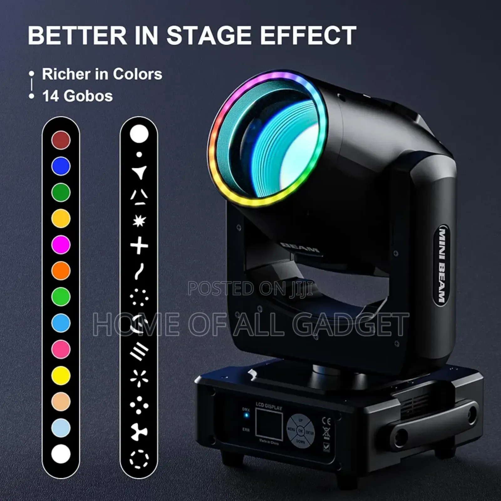 230w 7r Beam Moving Head Stage Lights,14 Gobos 14 Colors Prisms/Wash/